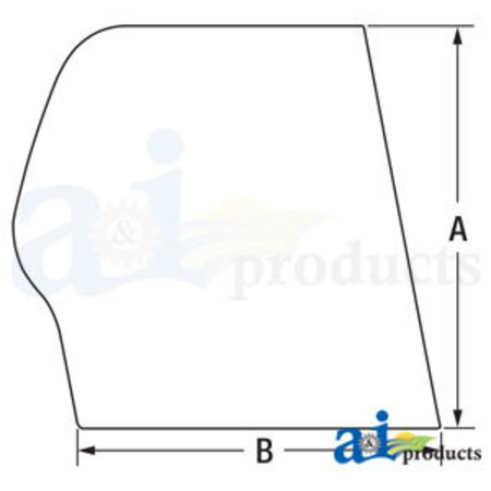 A & I PRODUCTS Glass, RH Rear Side, Fixed 37" x23" x2" A-7261609